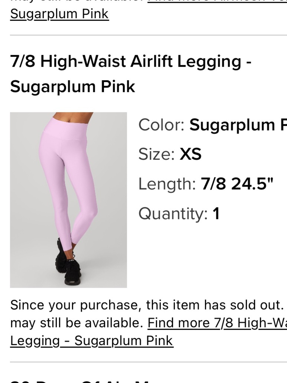 Pink (SOLD OUT) airlift Alo leggings